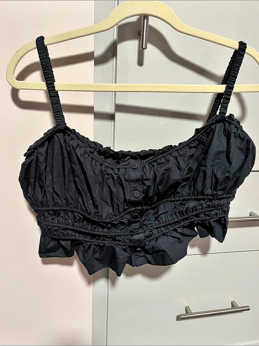 J.Crew Black Cotton Crop Top Size Medium